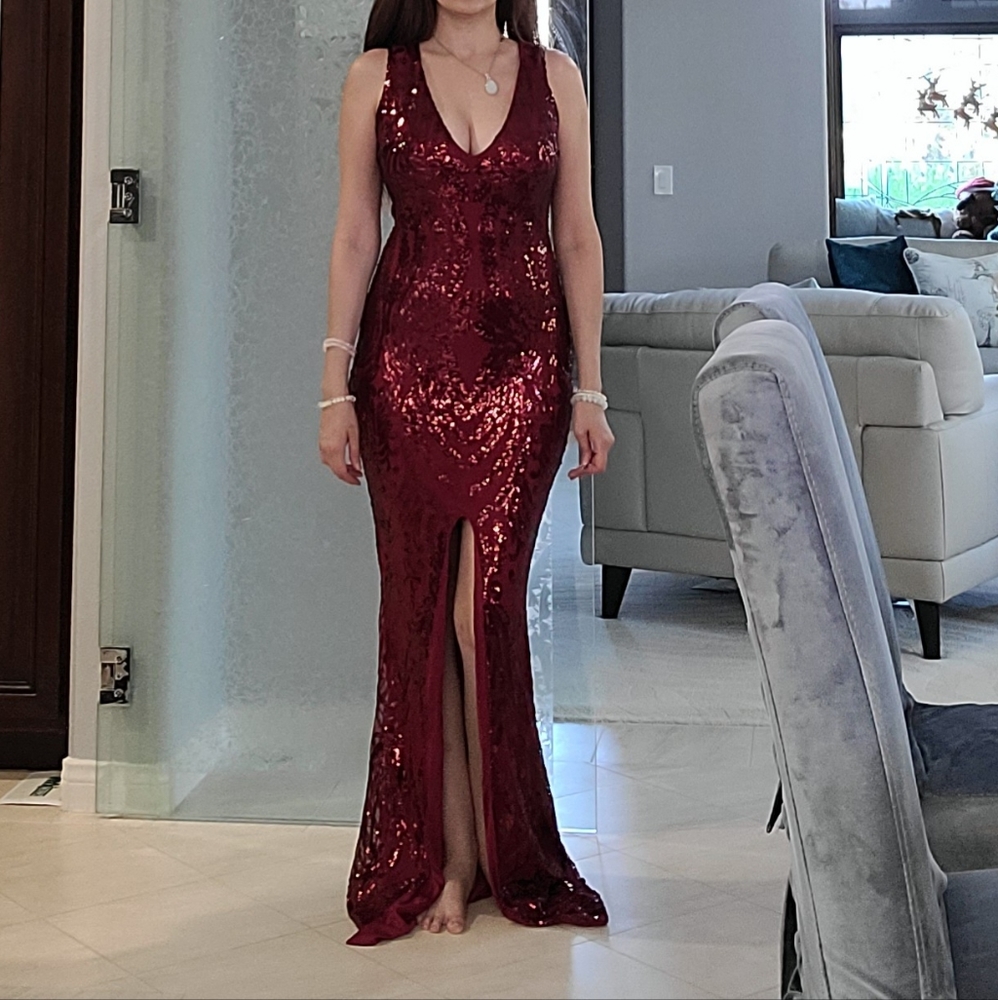 Formal Red Sequence Dress
